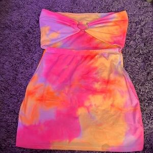 TYE DYE SUMMER MINI DRESS (BOUTIQUE)